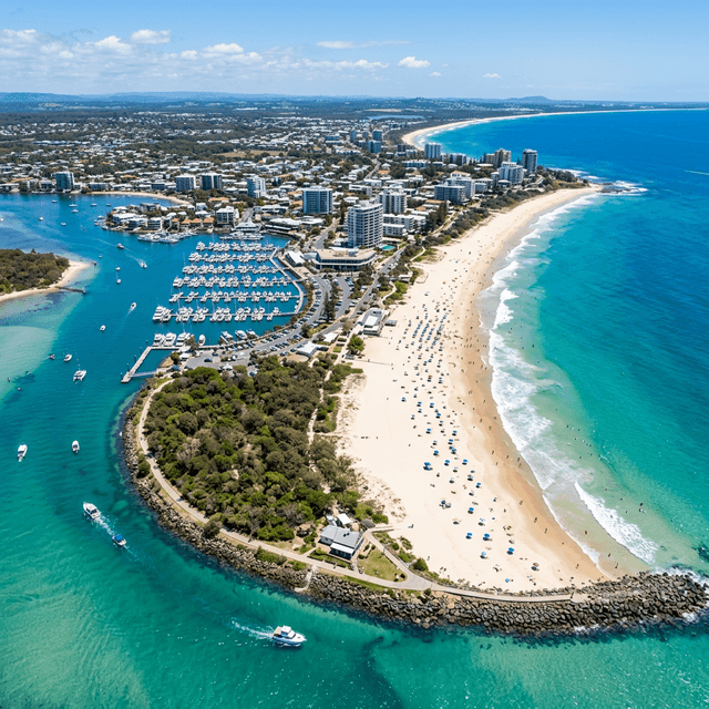 Mooloolaba aerial view